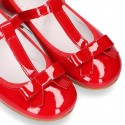 T-strap little Mary Jane shoes in RED patent leather.