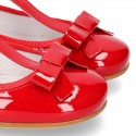 T-strap little Mary Jane shoes in RED patent leather.