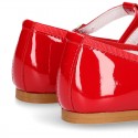 T-strap little Mary Jane shoes in RED patent leather.