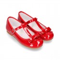 T-strap little Mary Jane shoes in RED patent leather.