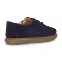 New Suede leather Laces up style shoes with chopped design.