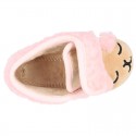 New Wool knit ankle home shoes with velcro strap and little SHEEP design.