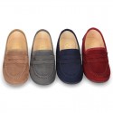 New Autumn winter canvas Moccasin shoes for little kids.