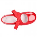 Ballet flat or little Mary Jane shoes Angel style in RED patent leather.