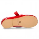 Ballet flat or little Mary Jane shoes Angel style in RED patent leather.