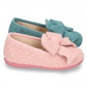 New Wool knit home shoes with RIBBON design.