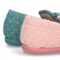 New Wool knit home shoes with RIBBON design.