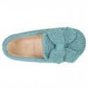 New Wool knit home shoes with RIBBON design.