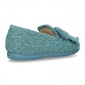 New Wool knit home shoes with RIBBON design.