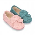 New Wool knit home shoes with RIBBON design.