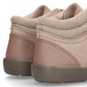 Suede leather ankle boots mountain style for kids.