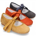 New SOFT SUEDE leather little Mary Jane shoes angel style in fall colors.