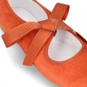 New SOFT SUEDE leather little Mary Jane shoes angel style in fall colors.