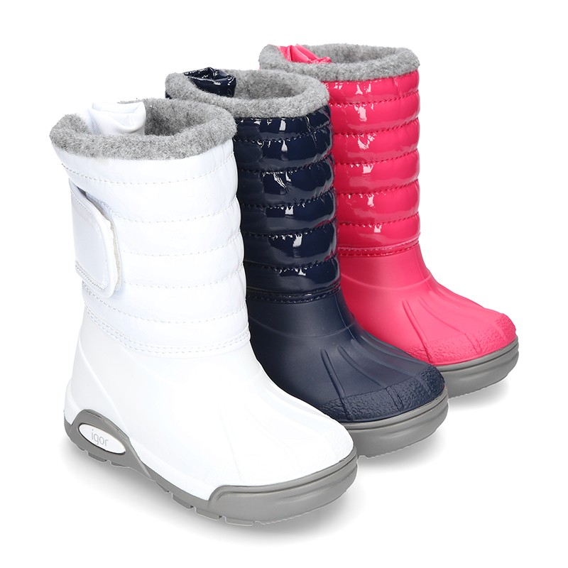 Little rain boots APRESKI style with wool knit lining. I053