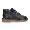 Nappa leather SPORT English style ankle boots with mountain soles.