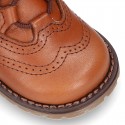 Nappa leather SPORT English style ankle boots with mountain soles.