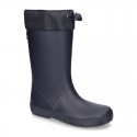 New School rain boot shoes FAKE HAIR lining with adjustable neck.