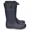 New School rain boot shoes FAKE HAIR lining with adjustable neck.