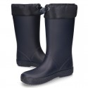New School rain boot shoes FAKE HAIR lining with adjustable neck.