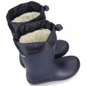 New School rain boot shoes FAKE HAIR lining with adjustable neck.