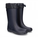 New School rain boot shoes FAKE HAIR lining with adjustable neck.