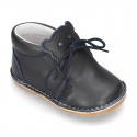 Little BEAR design safari boots in extra soft nappa leather for babies.