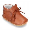 Little BEAR design safari boots in extra soft nappa leather for babies.