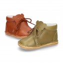 Little BEAR design safari boots in extra soft nappa leather for babies.