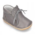 Little BEAR design safari boots in extra soft nappa leather for babies.