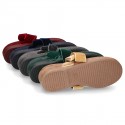 New Autumn winter canvas Mary Jane shoes with ties closure with Velvet big bow.