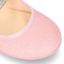 Special autumn winter canvas Ballet flat shoes with CROWN design.