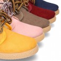 Autumn winter canvas casual ankle boots mountain style with fake hair lining.