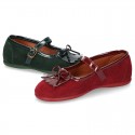 Little Mary Jane shoes with FRINGED design in Suede leather.