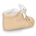 Extra Soft Nappa leather little BEAR bootie for babies with velcro strap.