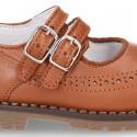 Nappa leather SPORT Mary Jane shoes with mountain soles.