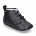 New Little ankle boots for babies with non slip sole in Nappa leather.