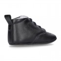 New Little ankle boots for babies with non slip sole in Nappa leather.