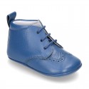 New Little ankle boots for babies with non slip sole in Nappa leather.