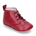 New Little ankle boots for babies with non slip sole in Nappa leather.