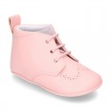 New Little ankle boots for babies with non slip sole in Nappa leather.