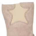 New combined leather boots combined with STARS elastic band design.