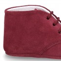 Soft Suede leather safari boots for baby.