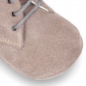 Soft Suede leather safari boots for baby.