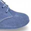 Soft Suede leather safari boots for baby.