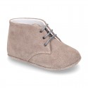 Soft Suede leather safari boots for baby.