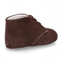 Soft Suede leather safari boots for baby.