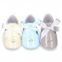 Dress shoes for baby little angel style with tongue in patent leather.