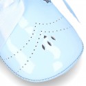 Dress shoes for baby little angel style with tongue in patent leather.