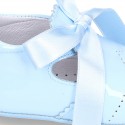 Dress shoes for baby little angel style with tongue in patent leather.