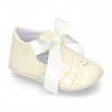 Dress shoes for baby little angel style with tongue in patent leather.